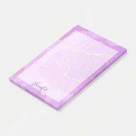 Bloco de notas adesivas com padrão ombre de violet