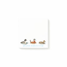 Bloco de Notas Adesivas Patos em Fila