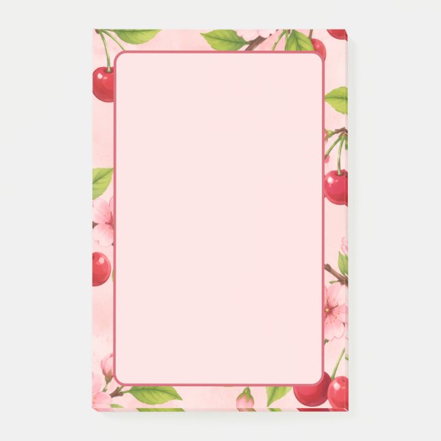 Bloco de Notas Adesivo Flor de Cerejeira (Frente)