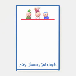 Bloco De Notas Adesivos de Escola de Crianças Fofas