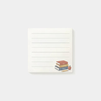 Bloco De Notas Adesivos de livros escolares fofos