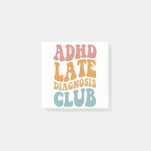 Bloco De Notas AdHD: Diagnóstico tardio Clube Funny Neurodiversit (Frente)