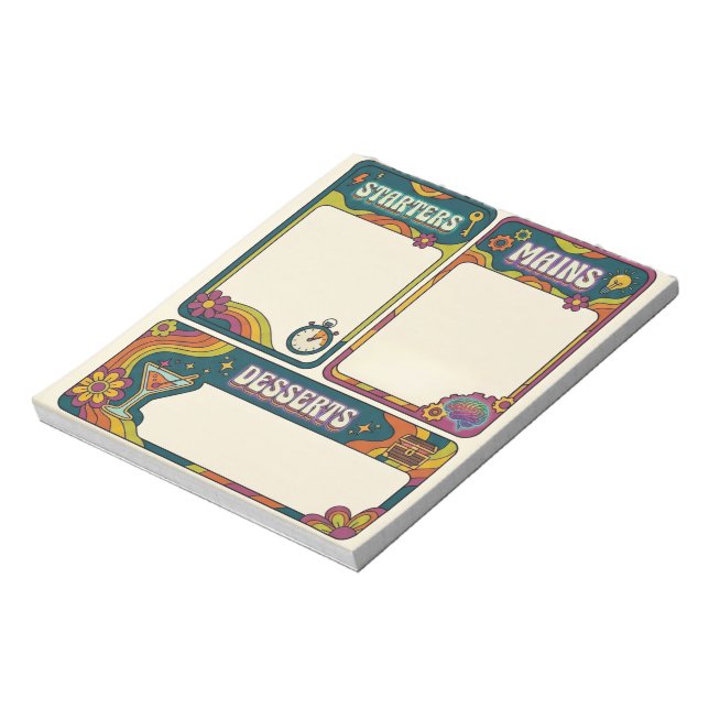 Bloco De Notas ADHD Dopamine Menu Checklist Retro Task Planner (Invertido)