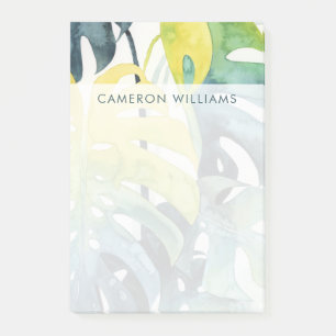 Bloco De Notas Adicionar Seu Nome  Folhas de Palmeiras solares de