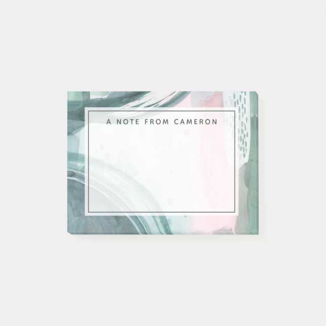 Bloco De Notas Adicionar Seu Nome| Pastel Scribe - Aquarela (Frente)