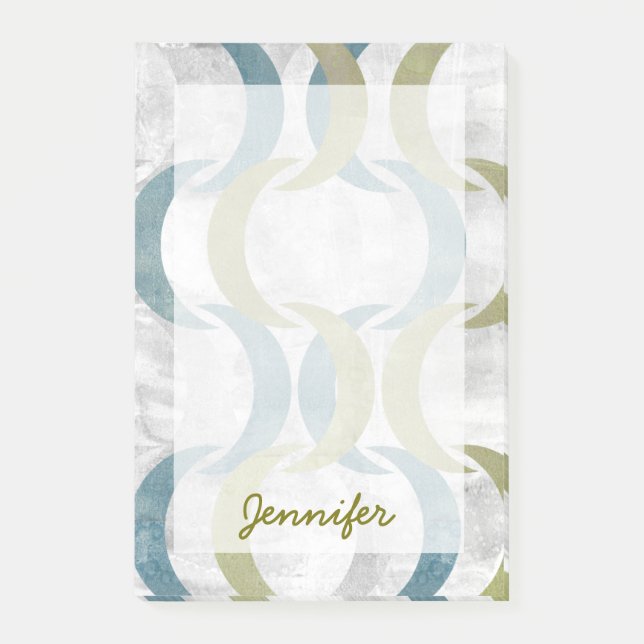 Bloco De Notas Adicionar Seu Nome| Repetição Geométrica III (Frente)