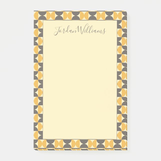 Bloco De Notas Adicione seu meio século conhecido Brown moderno (Frente)