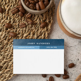 Bloco De Notas Adicione seu nome a azul escuro simples