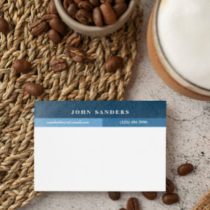 Bloco De Notas Adicione seu nome a azul escuro simples