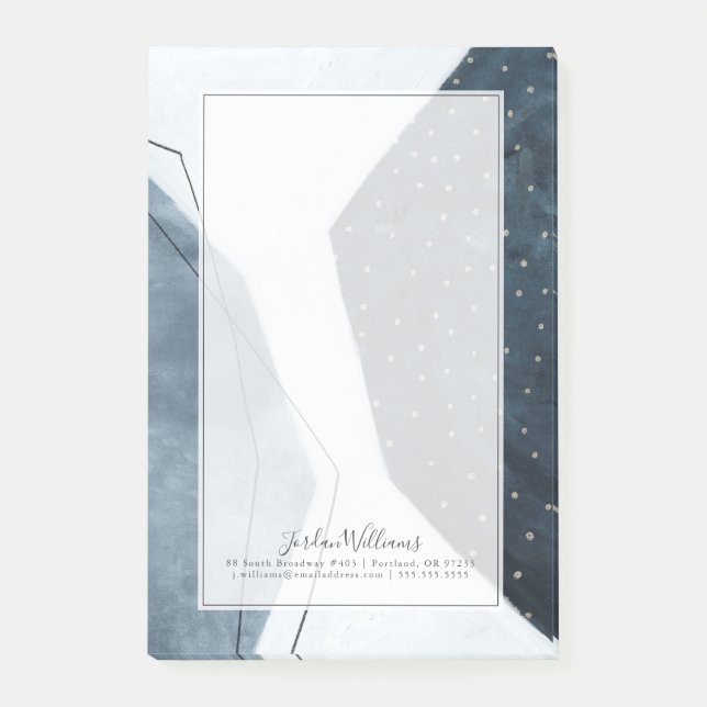 Bloco De Notas Adicione seu nome | Abstração Adjacente (Frente)