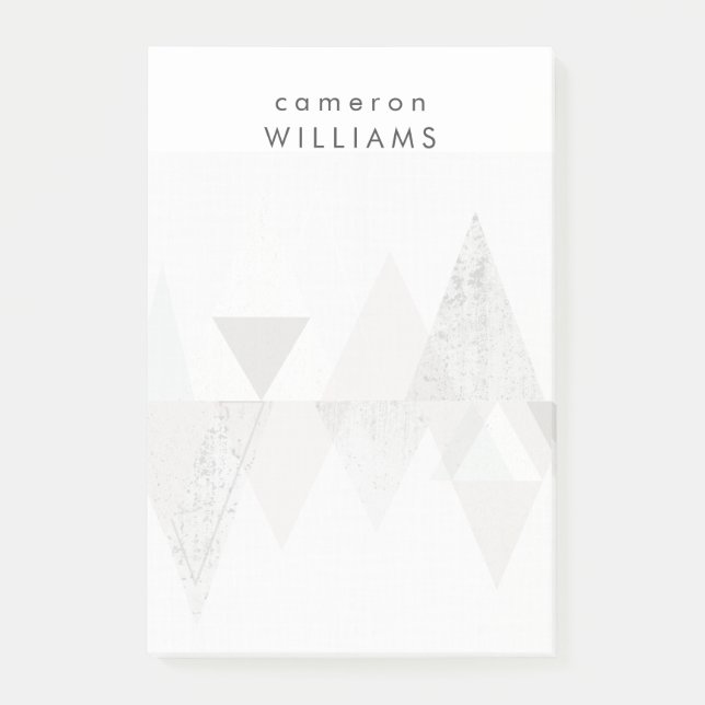 Bloco De Notas Adicione seu nome | Amuse II | Geométrico Moderno (Frente)