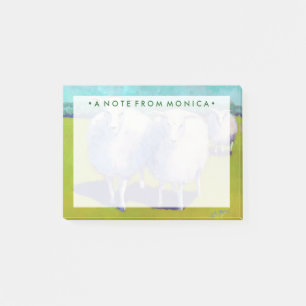 Bloco De Notas Adicione seu nome Duas Ovinos No Campo