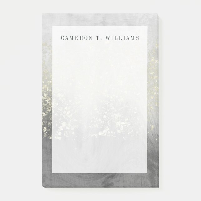 Bloco De Notas Adicione seu nome | Glitter (Frente)