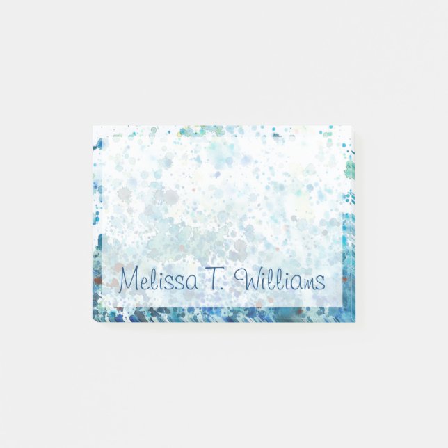 Bloco De Notas Adicione seu nome | Mar Espetado I (Frente)