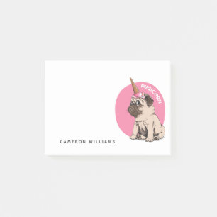 Bloco De Notas Adicione seu nome   Pugicorn