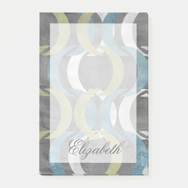 Bloco De Notas Adicione seu nome | Repetição Geométrica I (Frente)