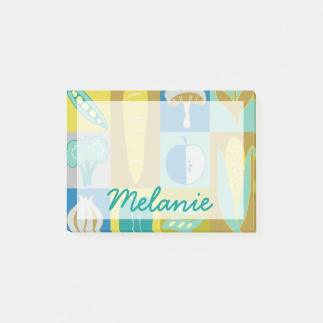 Bloco De Notas Adicione seu nome | Veggie Blocks II (Frente)