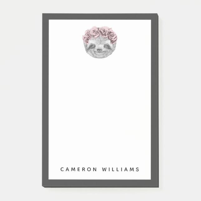 Bloco De Notas Adicione seu retrato conhecido de | da grinalda (Frente)