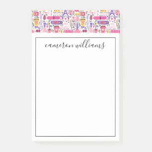 Bloco De Notas Adicione seu teste padrão   bonito conhecido do