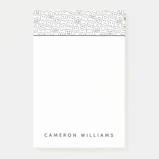 Bloco De Notas Adicione seu teste padrão | feliz conhecido dos (Frente)