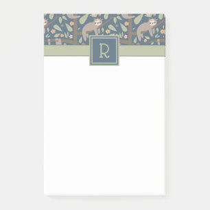 Bloco De Notas Adicione seu teste padrão floral bonito inicial