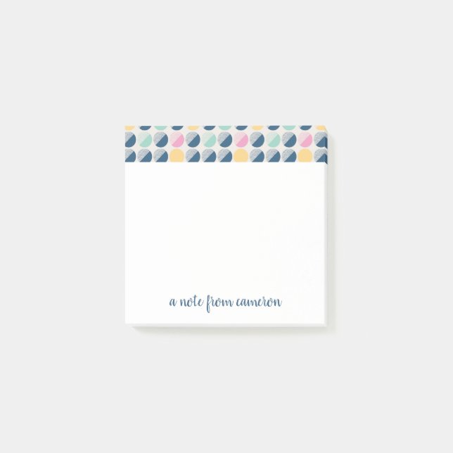 Bloco De Notas Adicione seu teste padrão | retro conhecido do (Frente)