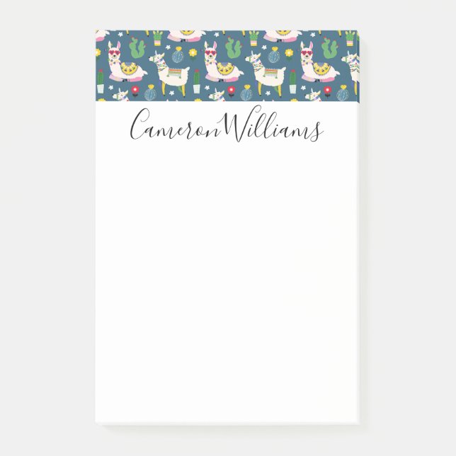 Bloco De Notas Adicione seus lamas conhecidos de | no teste (Frente)