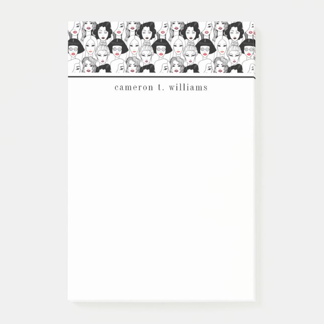 Bloco De Notas Adicione suas mulheres conhecidas de | com teste (Frente)