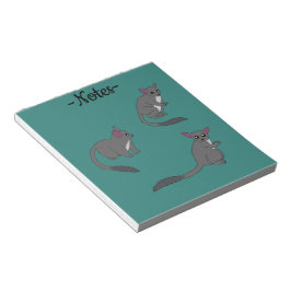 Bloco De Notas Adorable Bushbabies Illustration