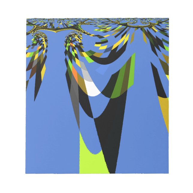 Bloco De Notas Adorável Blue African Tribal Motif Pattern Art Imp (Frente)