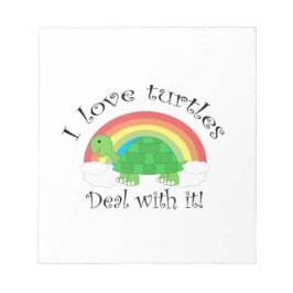 Bloco De Notas Adoro que as tartarugas lidem com isso