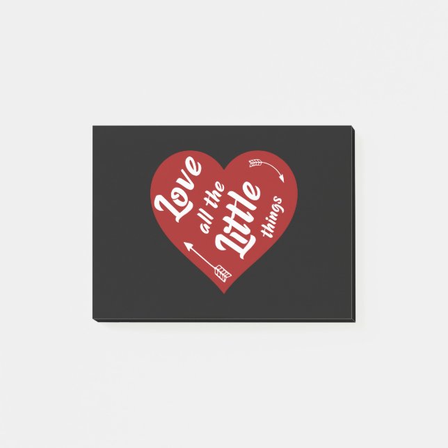 Bloco De Notas Adoro todas as pequenas coisas design (Frente)