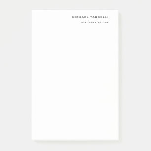 Bloco De Notas Advogado da Lei Clássica Minimalista