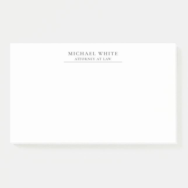 Bloco De Notas Advogado Minimalista Profissional (Frente)