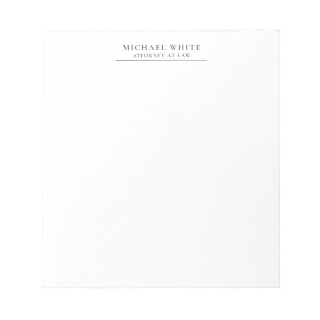 Bloco De Notas Advogado Minimalista Profissional (Frente)