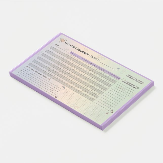 Bloco De Notas Aesthetic Neurodivergent Habit Tracker Brain Dump (Inclinado)