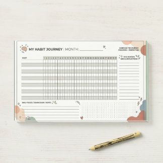 Bloco De Notas Aesthetic Neurodivergent Habit Tracker Brain Dump