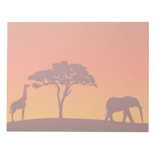 Bloco De Notas Afafricano Safari Silhouette - Notepad