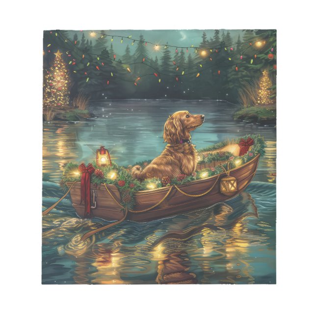 Bloco De Notas Afghan Hound Christmas Festive Voyage (Frente)