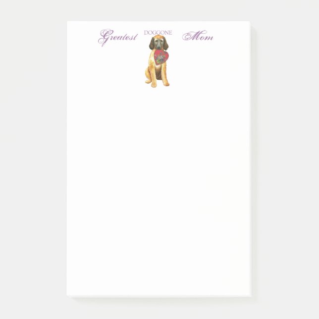 Bloco De Notas Afghan Hound Heart Mãe (Frente)