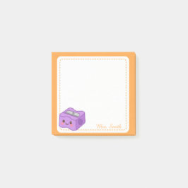 Bloco De Notas Afiador de Lápis Kawaii Personalizado para Profess