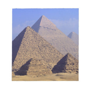 Bloco De Notas África, Egito, Cairo, Gizé. Grandes pirâmides