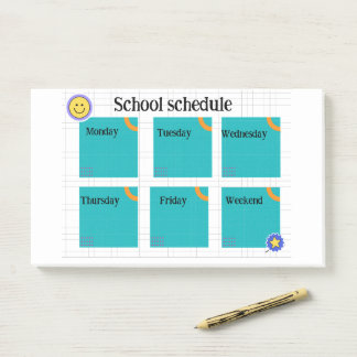 Bloco De Notas Agenda de aula divertida e colorida