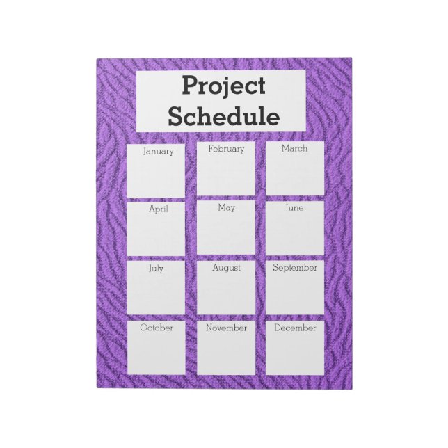 Bloco De Notas Agenda mensal do projeto notas de impressão púrpur (Invertido)