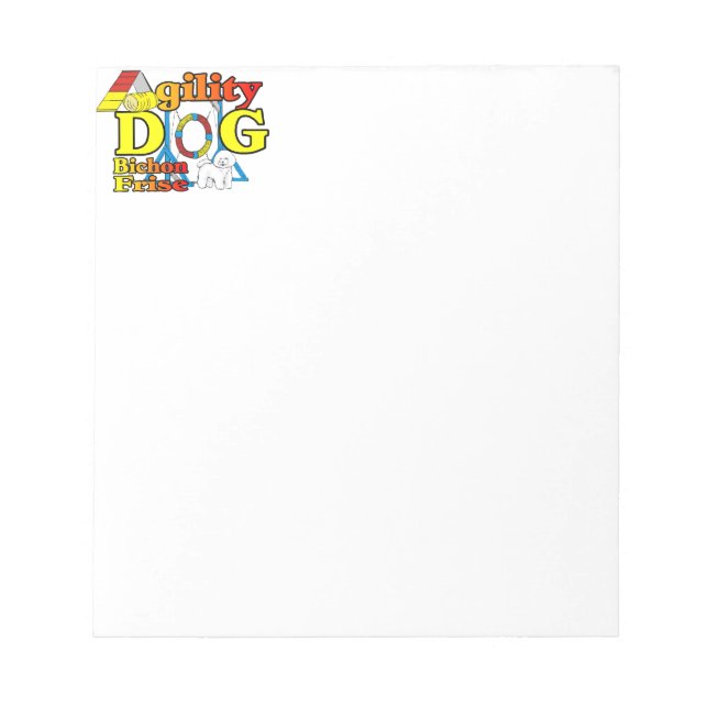 Bloco De Notas Agilidade do Bichon Frise (Frente)
