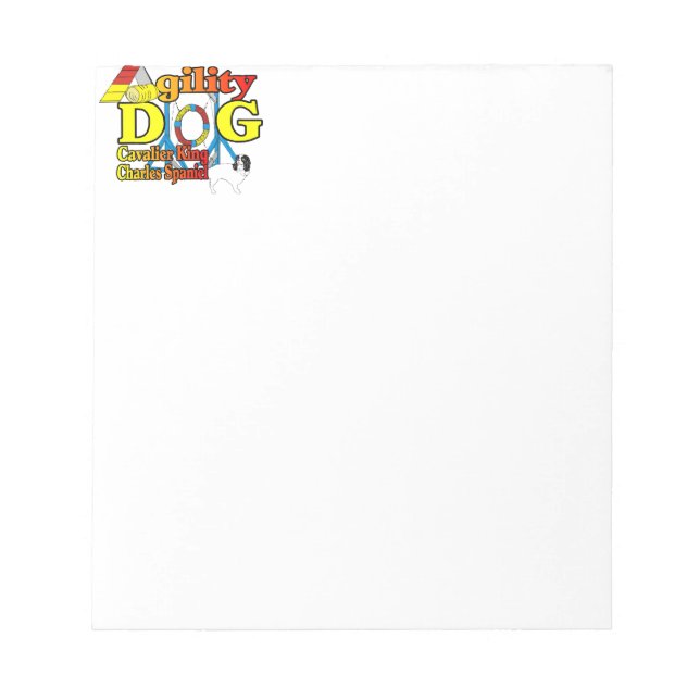 Bloco De Notas Agilidade do Cavalier King Charles Spaniel (Frente)