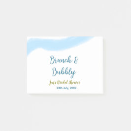 Bloco De Notas Água colorida dourada azul borbulhante e brunch ca