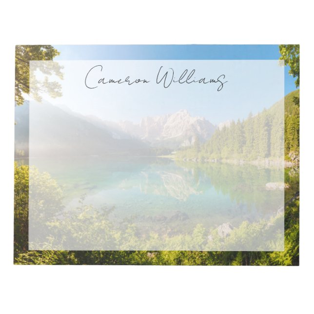 Bloco De Notas Água | Lago di Fusine Monte Gangart Alpes Julianos (Frente)