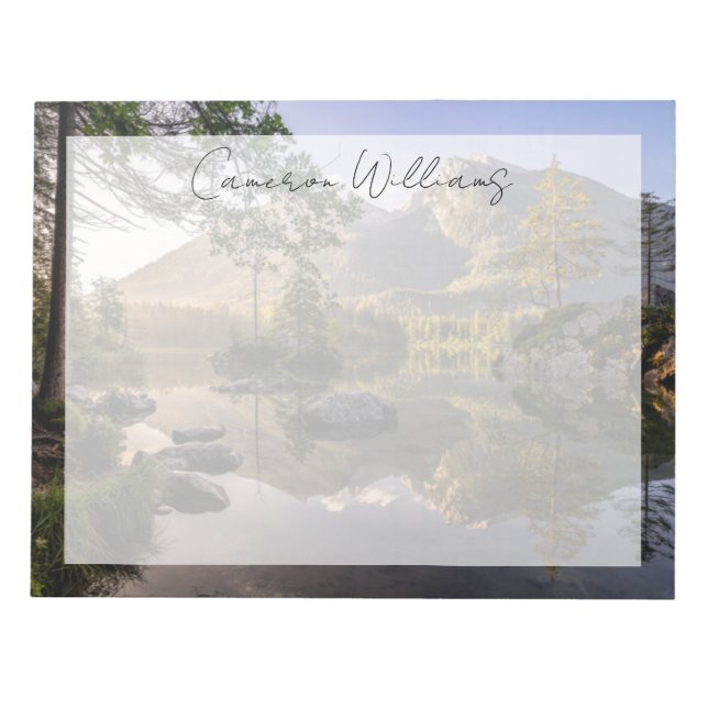 Bloco De Notas Água | Lago Hintersee Berchtesgaden Alemanha (Frente)