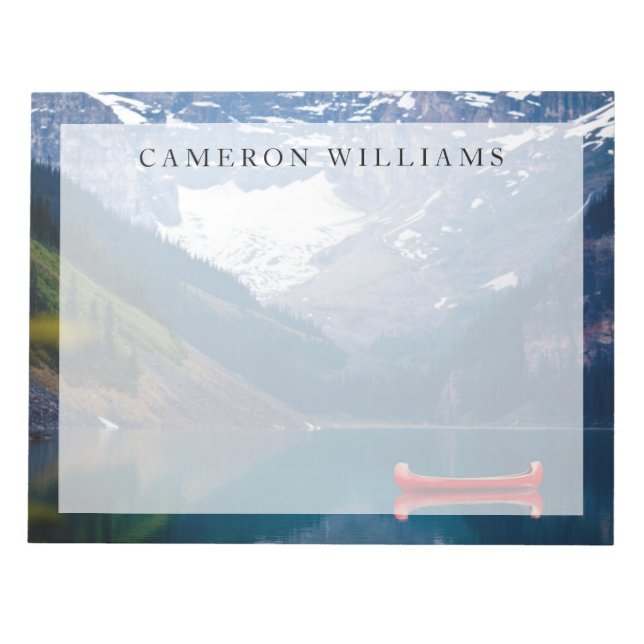 Bloco De Notas Água | Lago Louise — Montanhas Rochosas Canadianas (Frente)